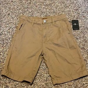 New 7 for all mankind Boys Khaki shorts youth 12